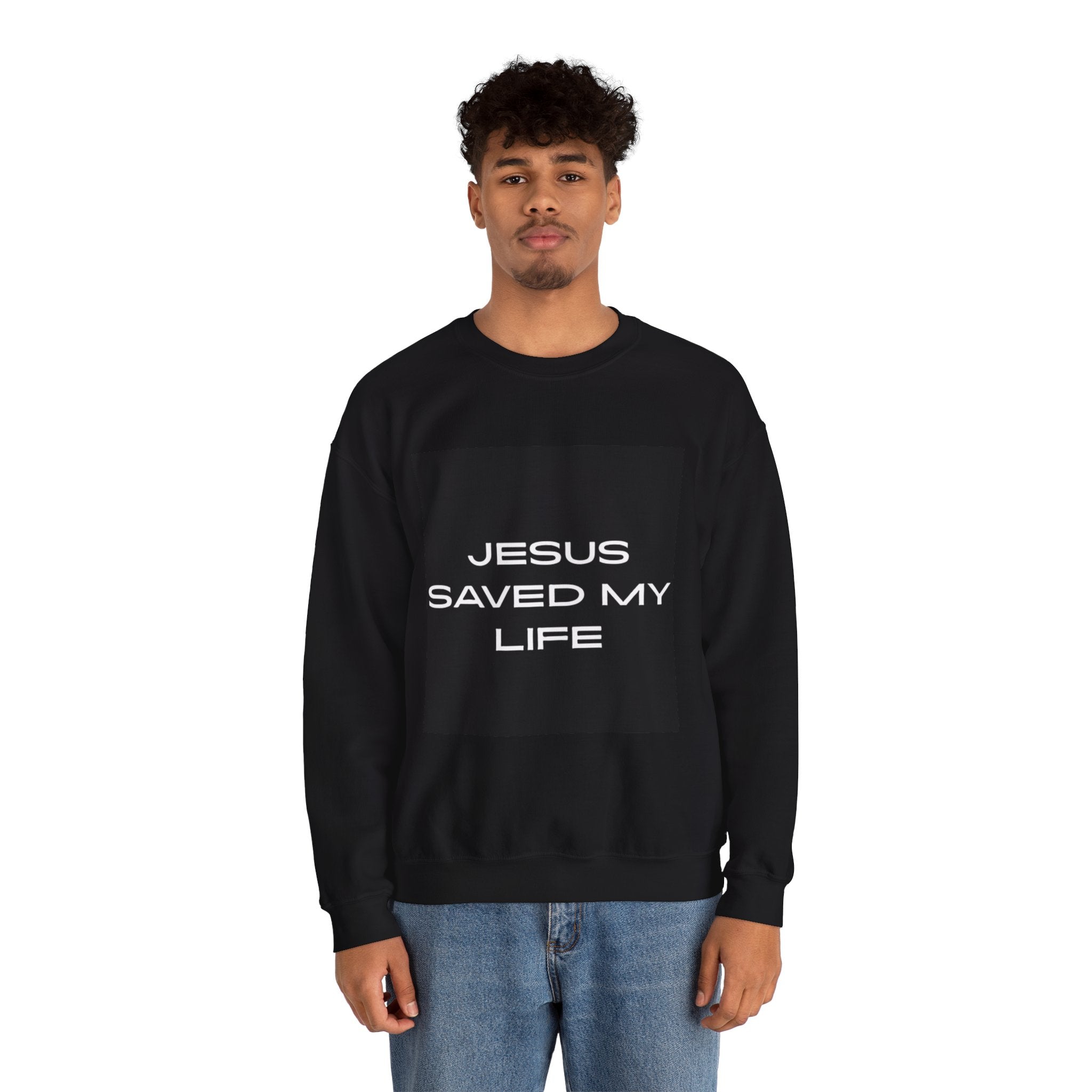 "Jesus Saved My Life" Crewneck Sweatshirt [Wear & Share Your Testimony]