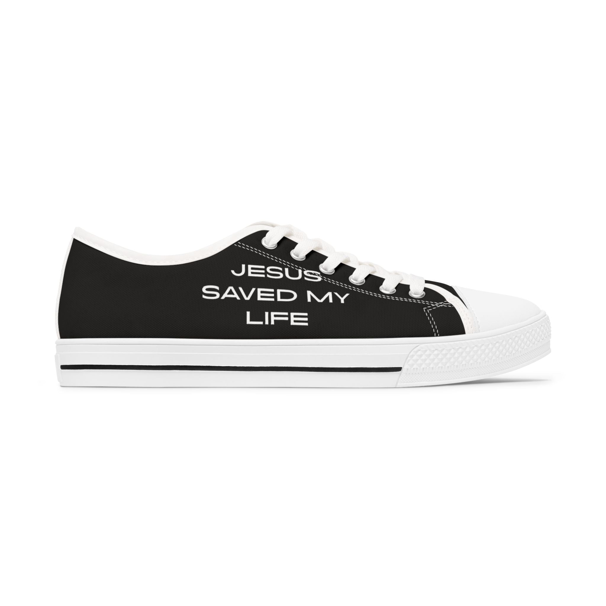 "Jesus Saved My Life" Women's Low Top Sneakers