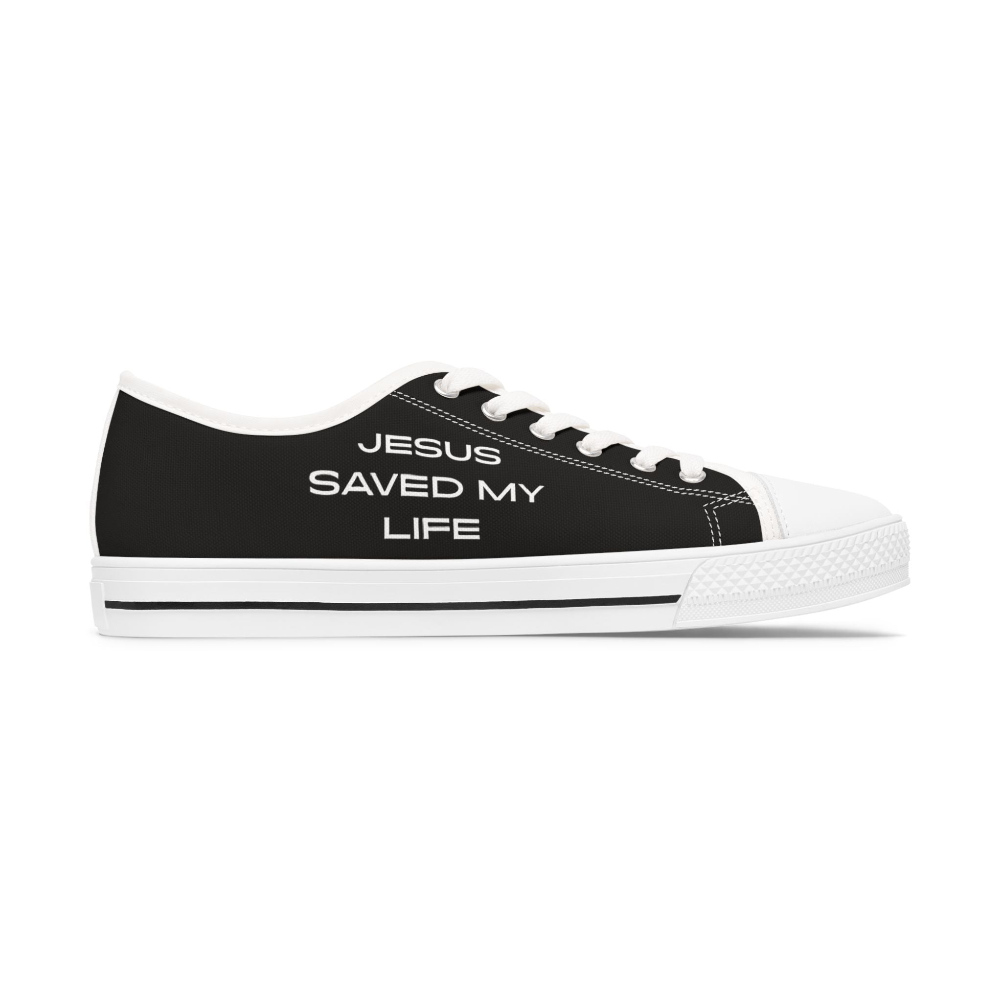 "Jesus Saved My Life" Women's Low Top Sneakers