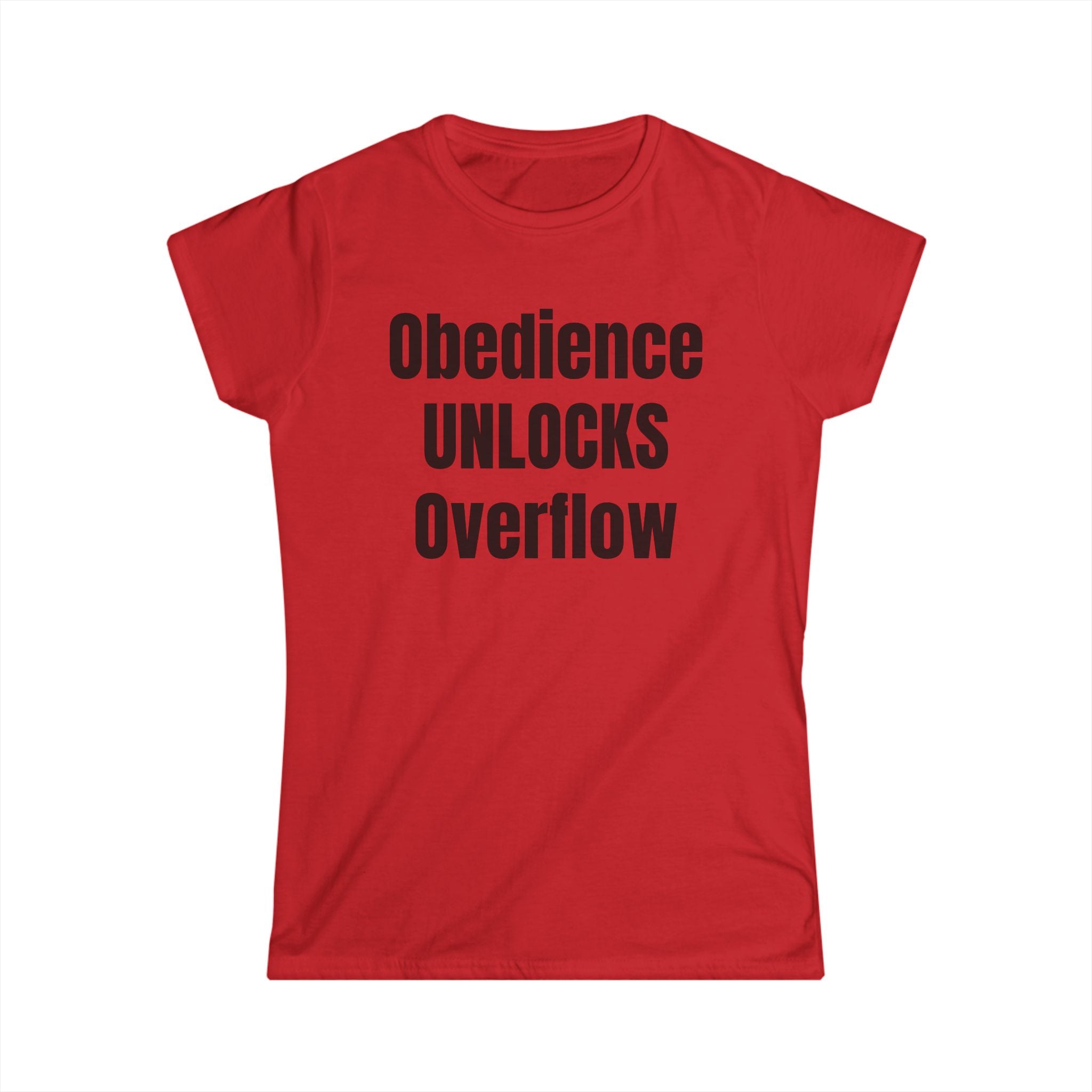 Obedience UNLOCKS Overflow Women's Tee — Inspirational Faith Graphic Shirt