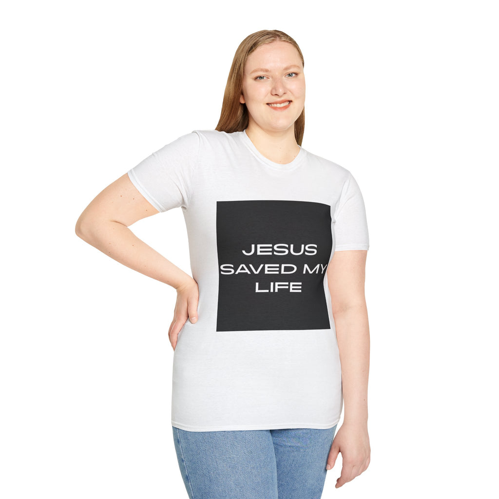 Christian Message T-Shirt - Jesus Saved My Life Graphic Tee for Faith Wear, Daily Comfort, Gift for Believers, Church Events, [...]