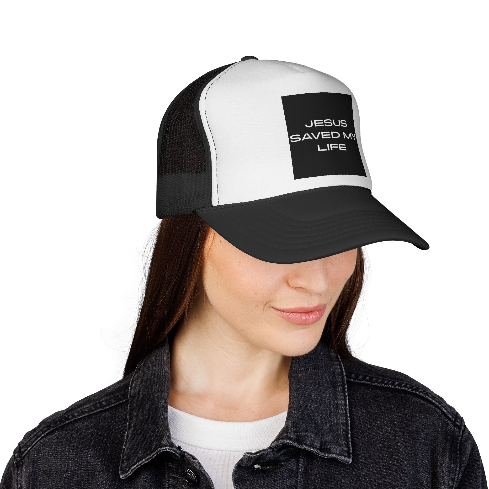 "Jesus Saved My Life" Mesh Cap