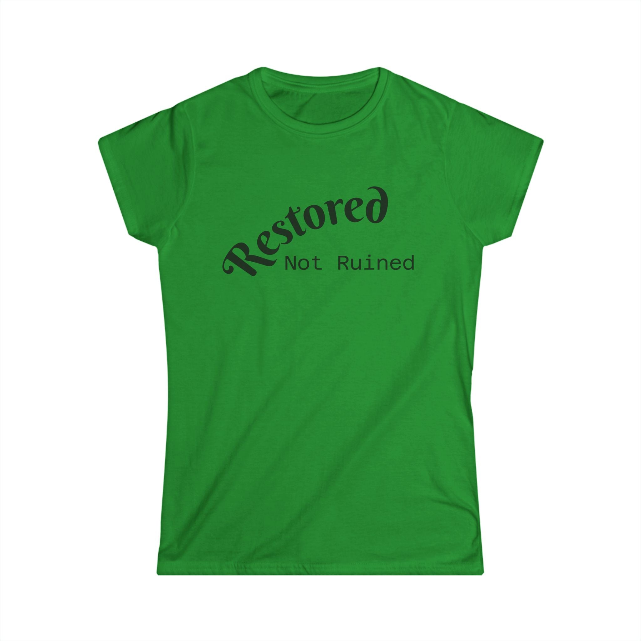 Restored Not Ruined Women's Tee — Faith-Inspired Christian Inspirational Shirt