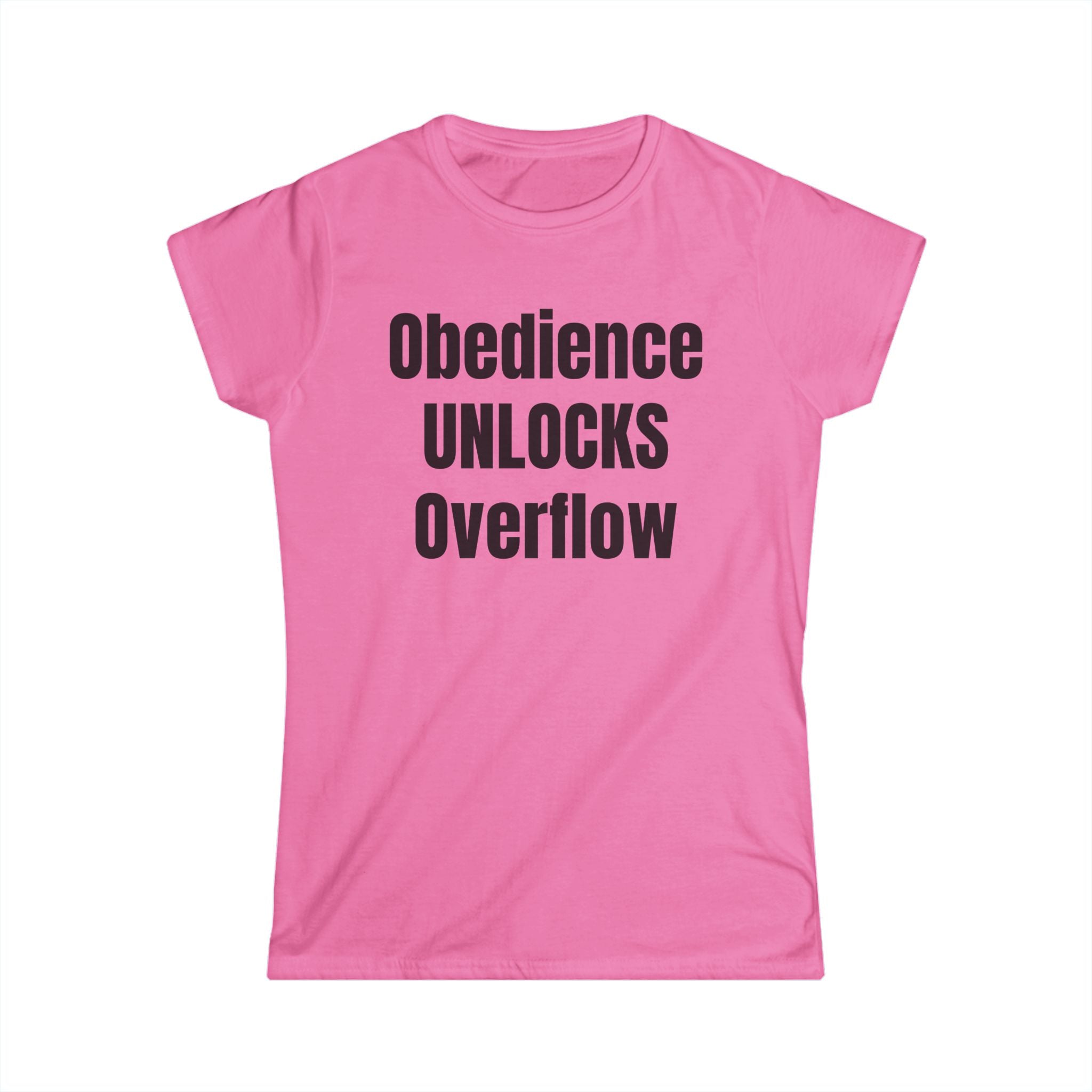 Obedience UNLOCKS Overflow Women's Tee — Inspirational Faith Graphic Shirt