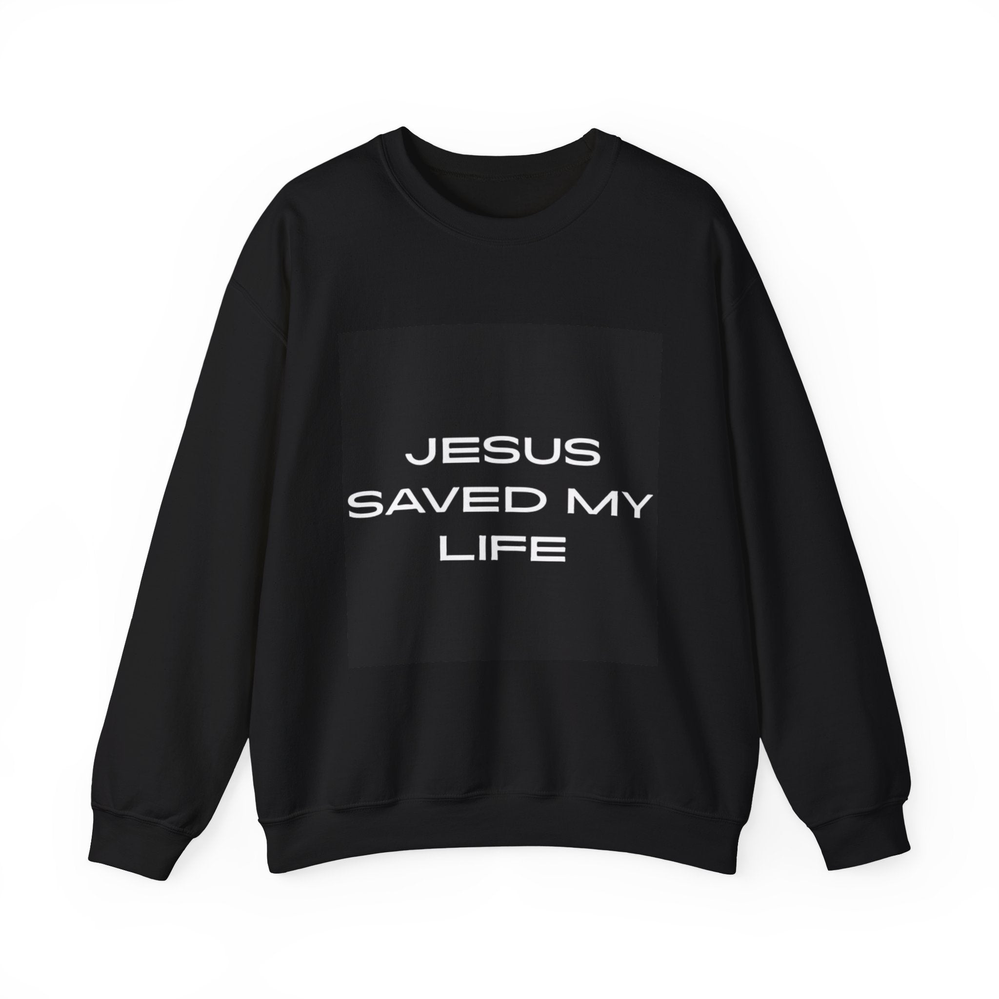 "Jesus Saved My Life" Unisex Heavy Blend™ Crewneck Sweatshirt