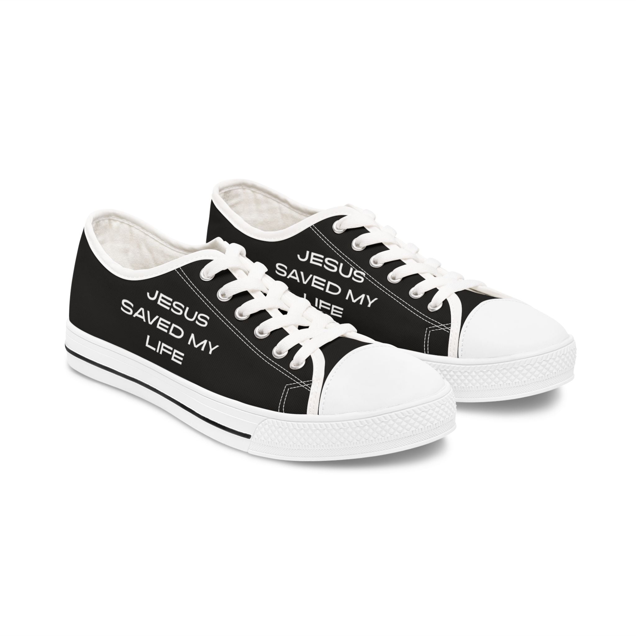 "Jesus Saved My Life" Women's Low Top Sneakers