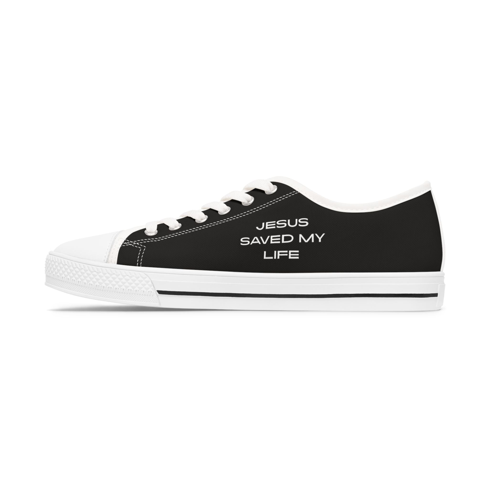 "Jesus Saved My Life" Women's Low Top Sneakers