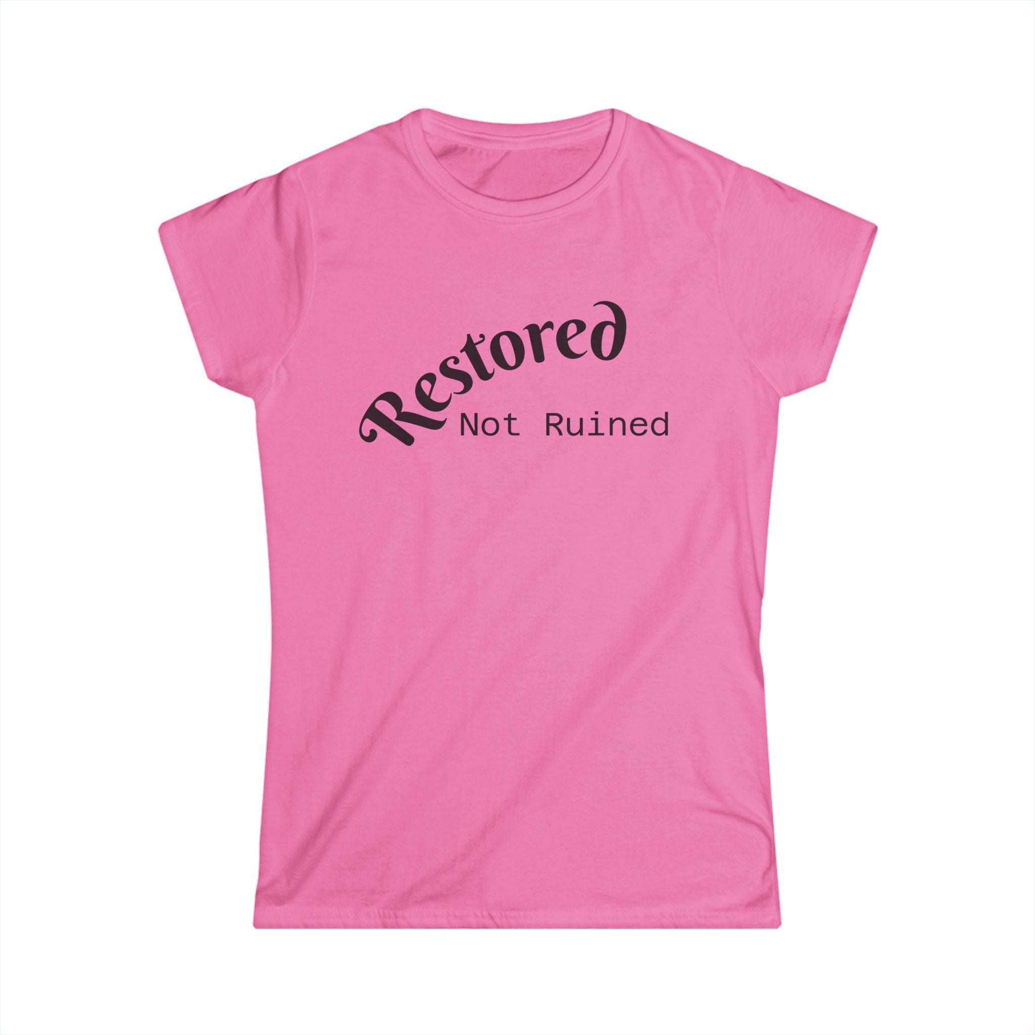 Restored Not Ruined Women's Tee — Faith-Inspired Christian Inspirational Shirt
