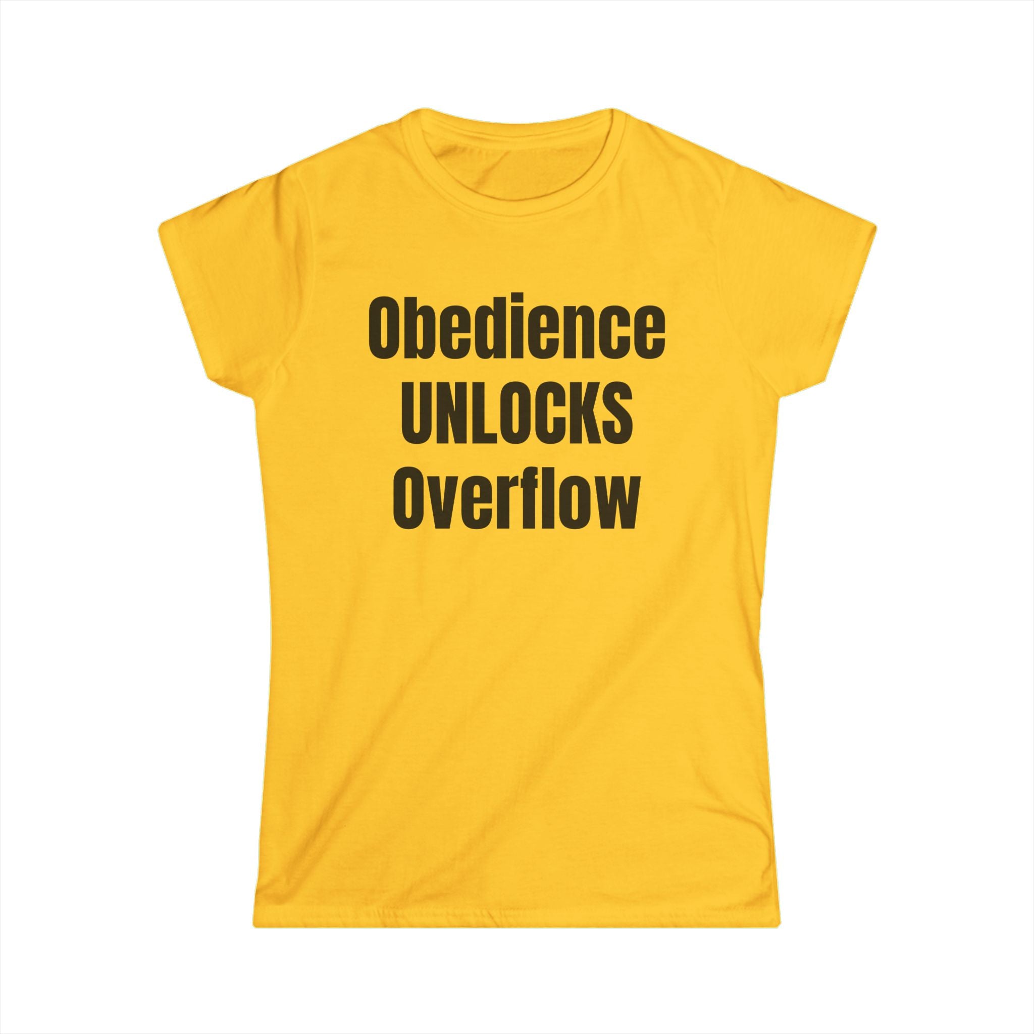 Obedience UNLOCKS Overflow Women's Tee — Inspirational Faith Graphic Shirt