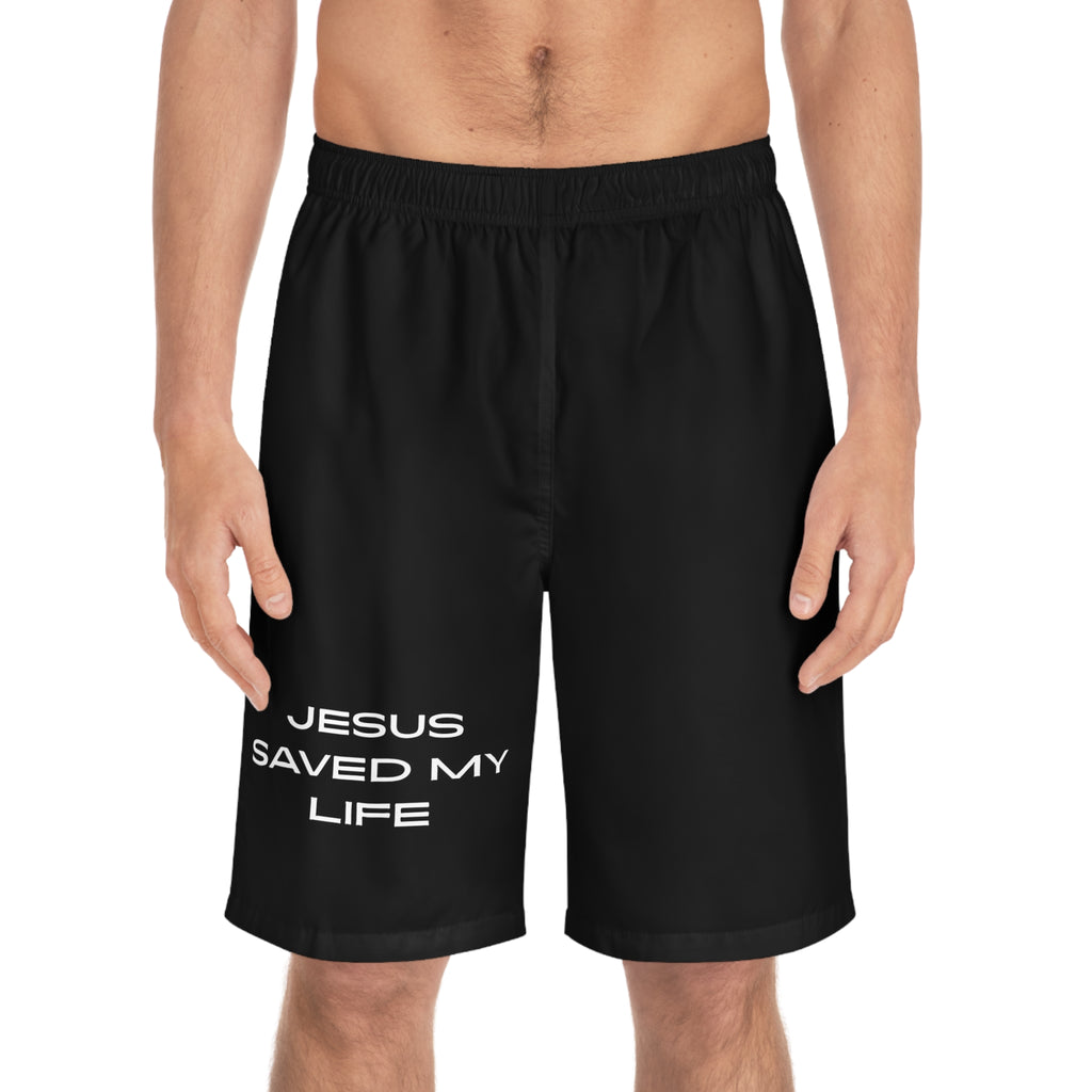 "Jesus Saved My Life" Swim Trunks